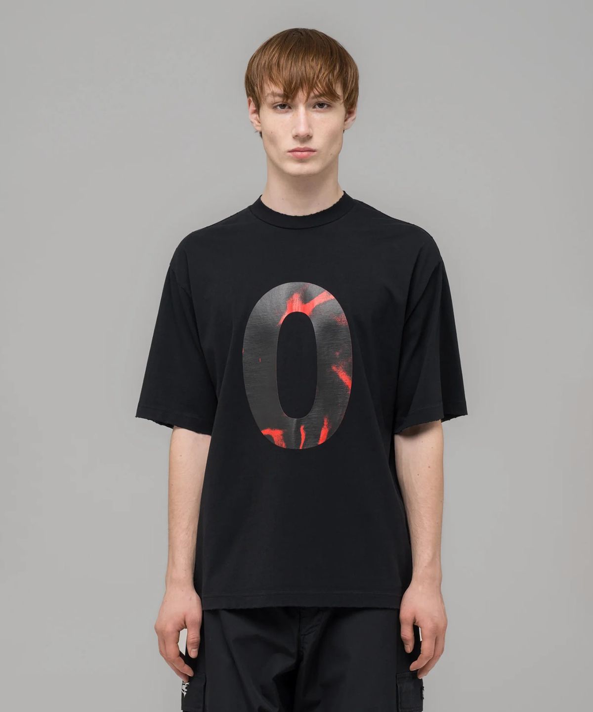 032씨(032C) (U) 옵세션 티셔츠 워시드 블랙 OBSESSIONS T-SHIRT WASHED BLACK