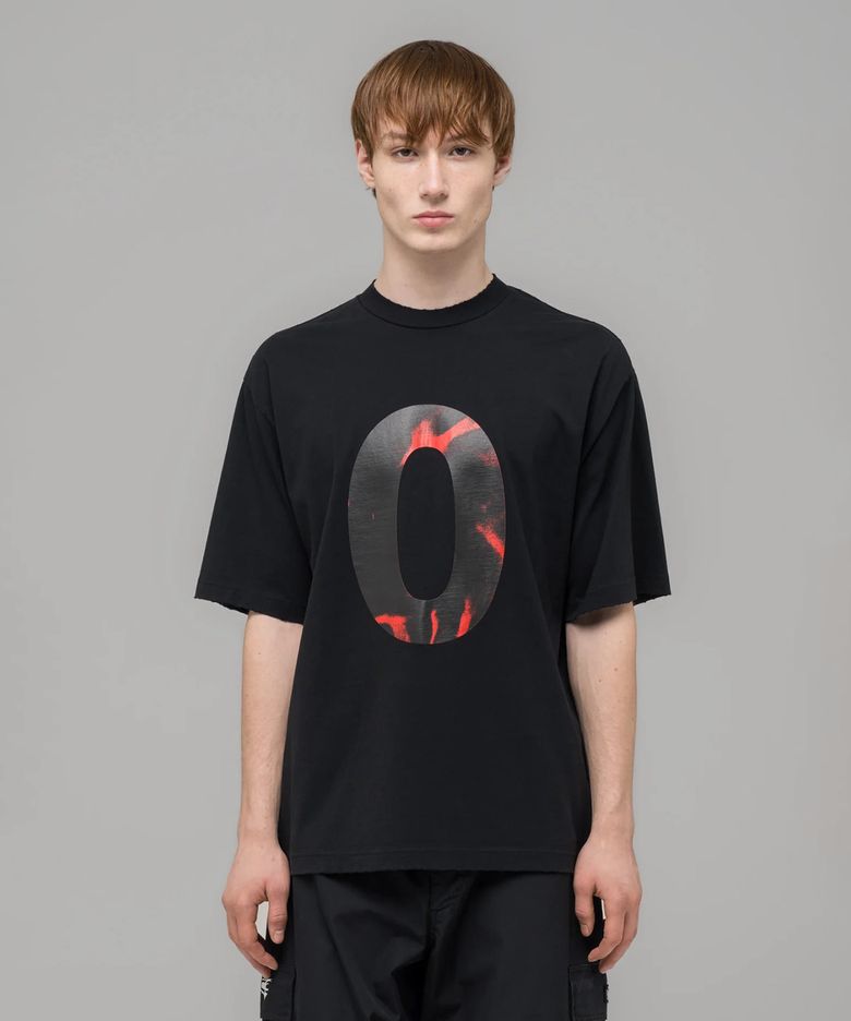 (U) 옵세션 티셔츠 워시드 블랙 OBSESSIONS T-SHIRT WASHED BLACK