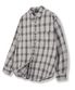 피그먼트 바이오워싱 오버핏 체크셔츠 [워시드 화이트]