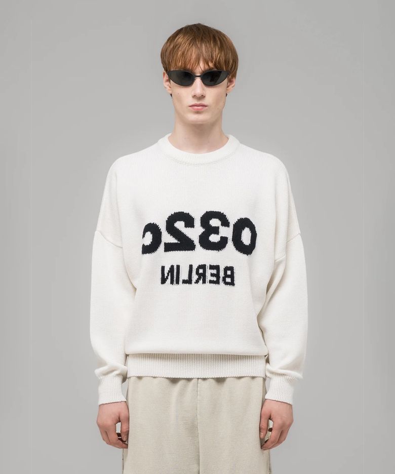 (U) 셀피 스웨터 화이트/블랙 SELFIE SWEATER WHITE/ BLACK
