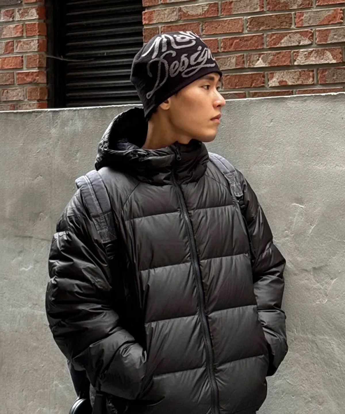 마하그리드(MAHAGRID) INK LOGO KNIT BEANIE BLACK(MG2FFMAB35A)