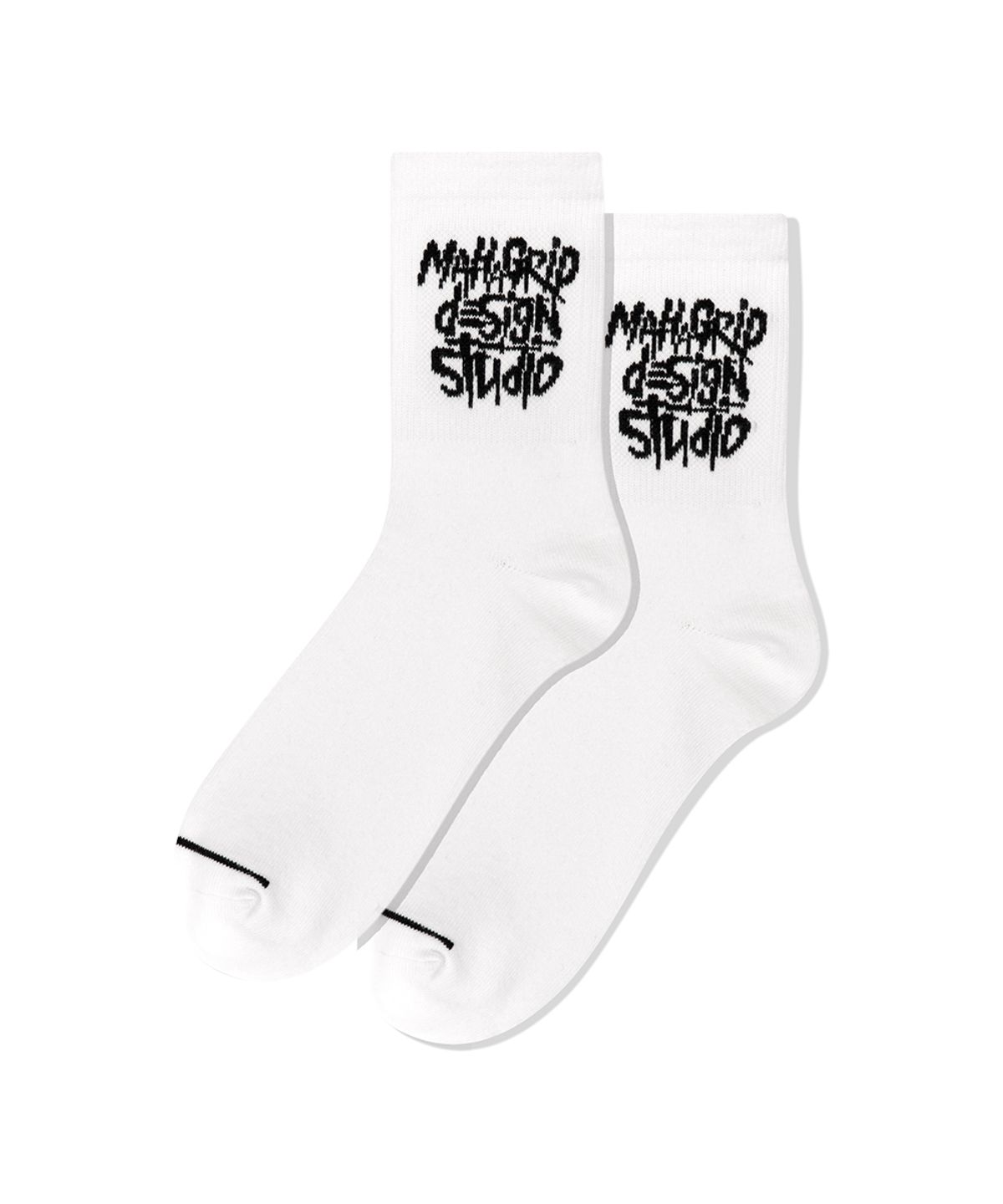 마하그리드(MAHAGRID) SLASH LOGO CREW SOCKS WHITE(MG2FFMAB96A)