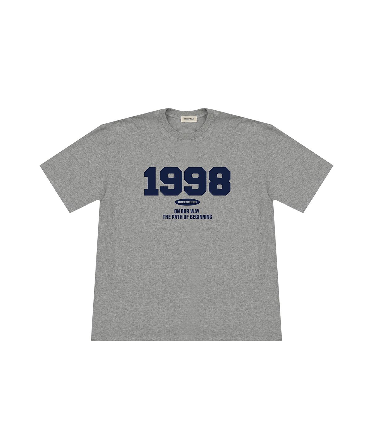 크레드먼스(CREEDMENS) 1998 로고 오버핏 반팔티 (Gray)