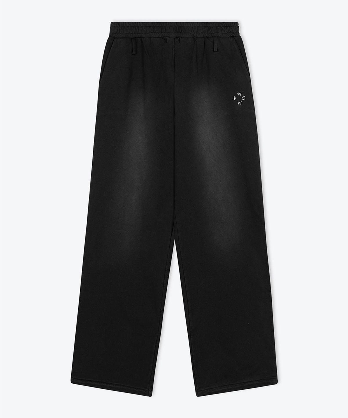 웨스켄(WESKEN) [UNISEX] WASHED LOOSE SWEAT PANTS (BLACK)