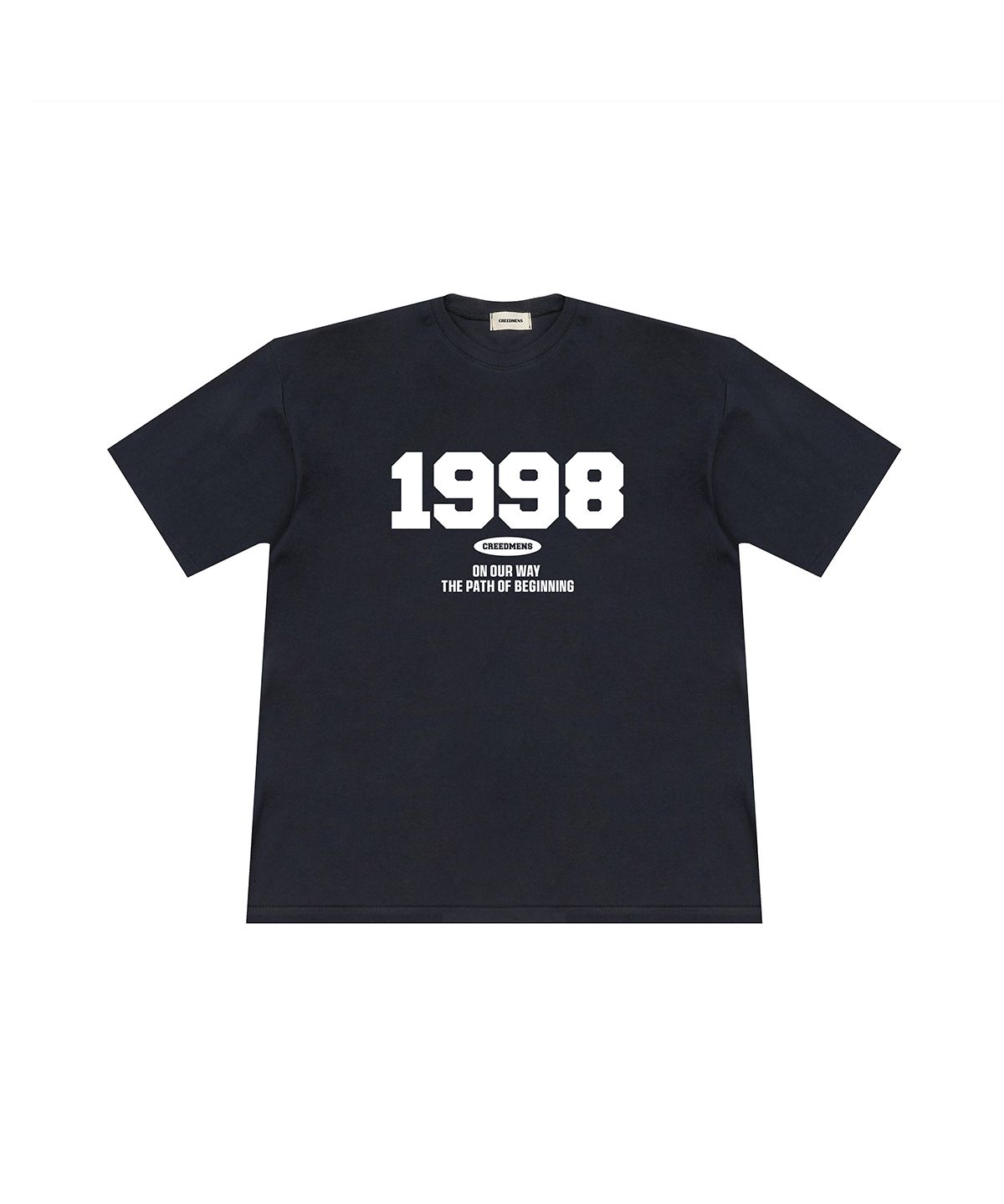크레드먼스(CREEDMENS) 1998 로고 오버핏 반팔티 (Navy)