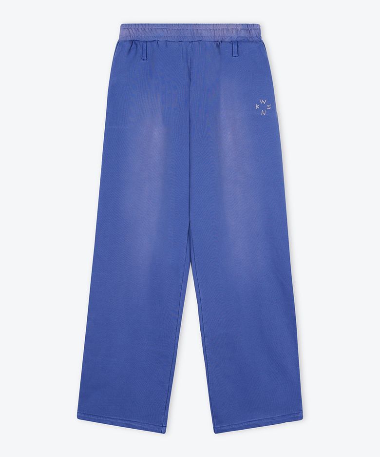 [UNISEX] WASHED LOOSE SWEAT PANTS (BLUE)