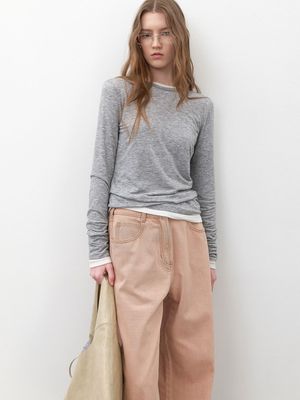 에센셜 라운드 넥 슬림 티(T-7090)