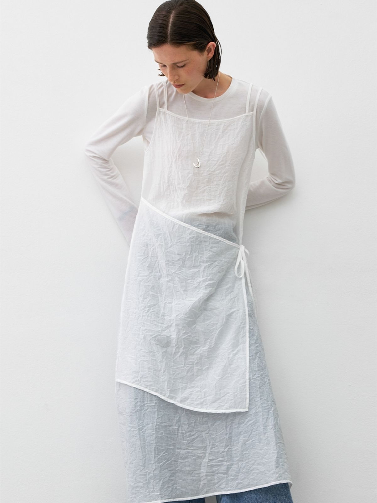 아틀리에 나인(ATELIER NAIN) LINDA STRING SHEER LAYERED DRESS(OP-6305)