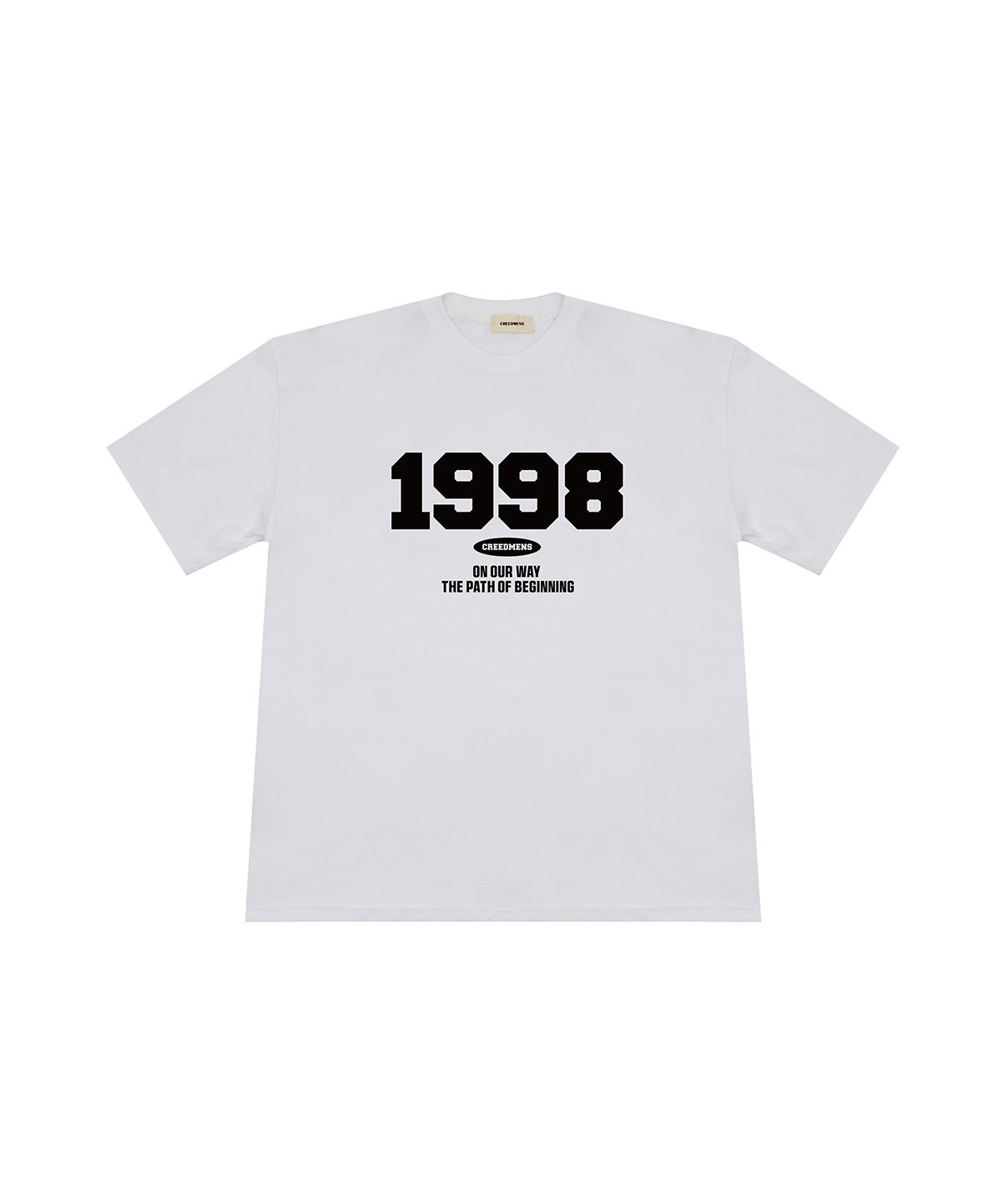 크레드먼스(CREEDMENS) 1998 로고 오버핏 반팔티 (White)