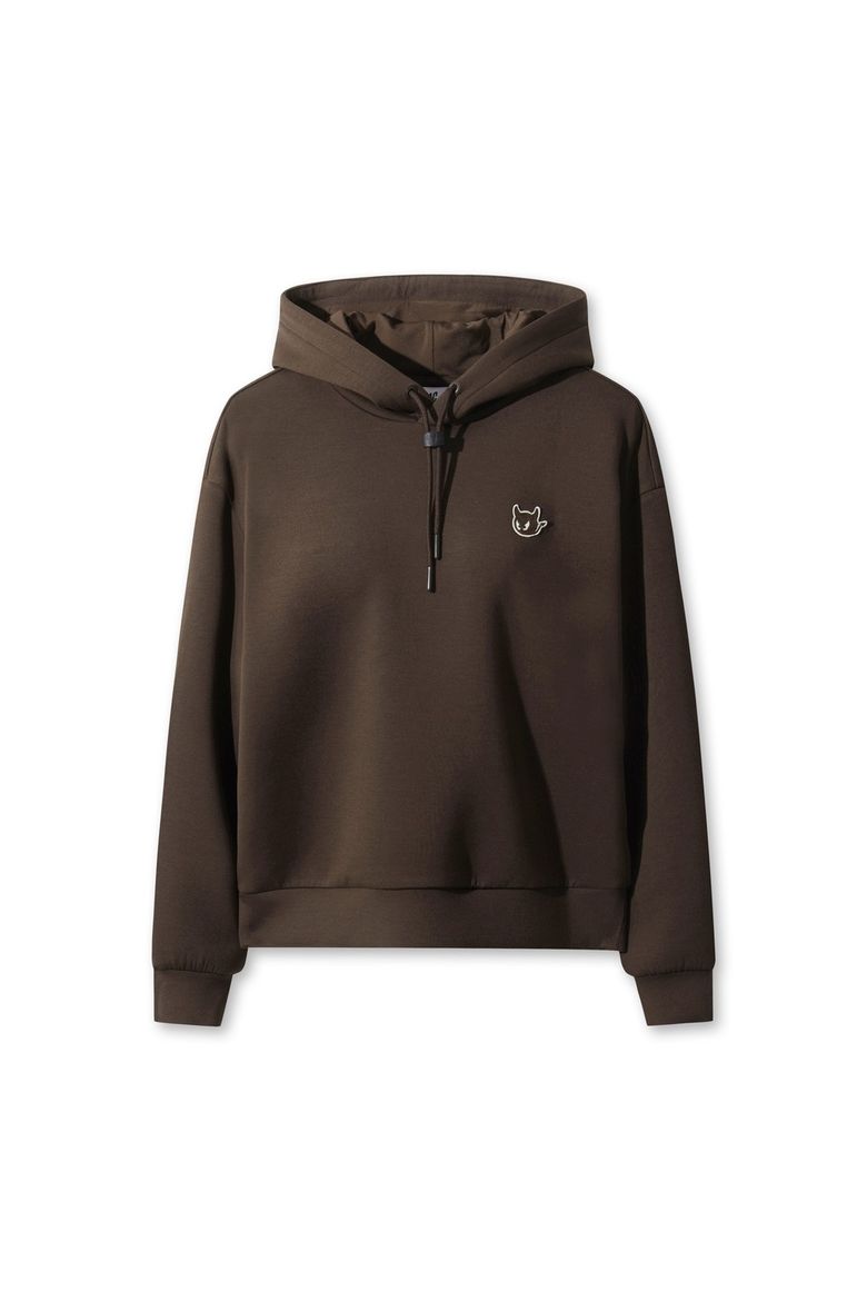 Women Logo Applique Hooded Shirts WWTBW25707BRX