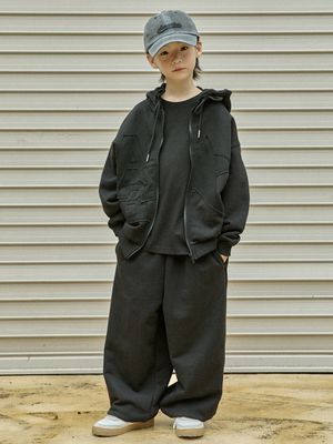 아플리케 솔리드 조거 팬츠_BLACK (S-MOM)