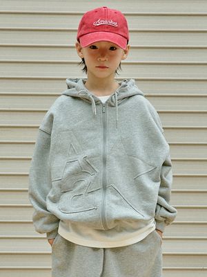 아플리케 솔리드 후드 집업_2COLOR (S-MOM)