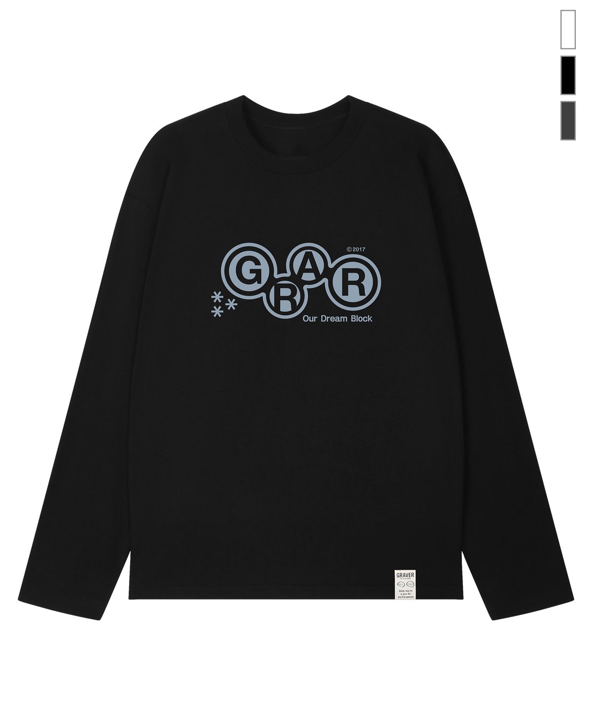 그레이버(GRAVER) [UNISEX]POPING 롱슬리브 티셔츠_3color