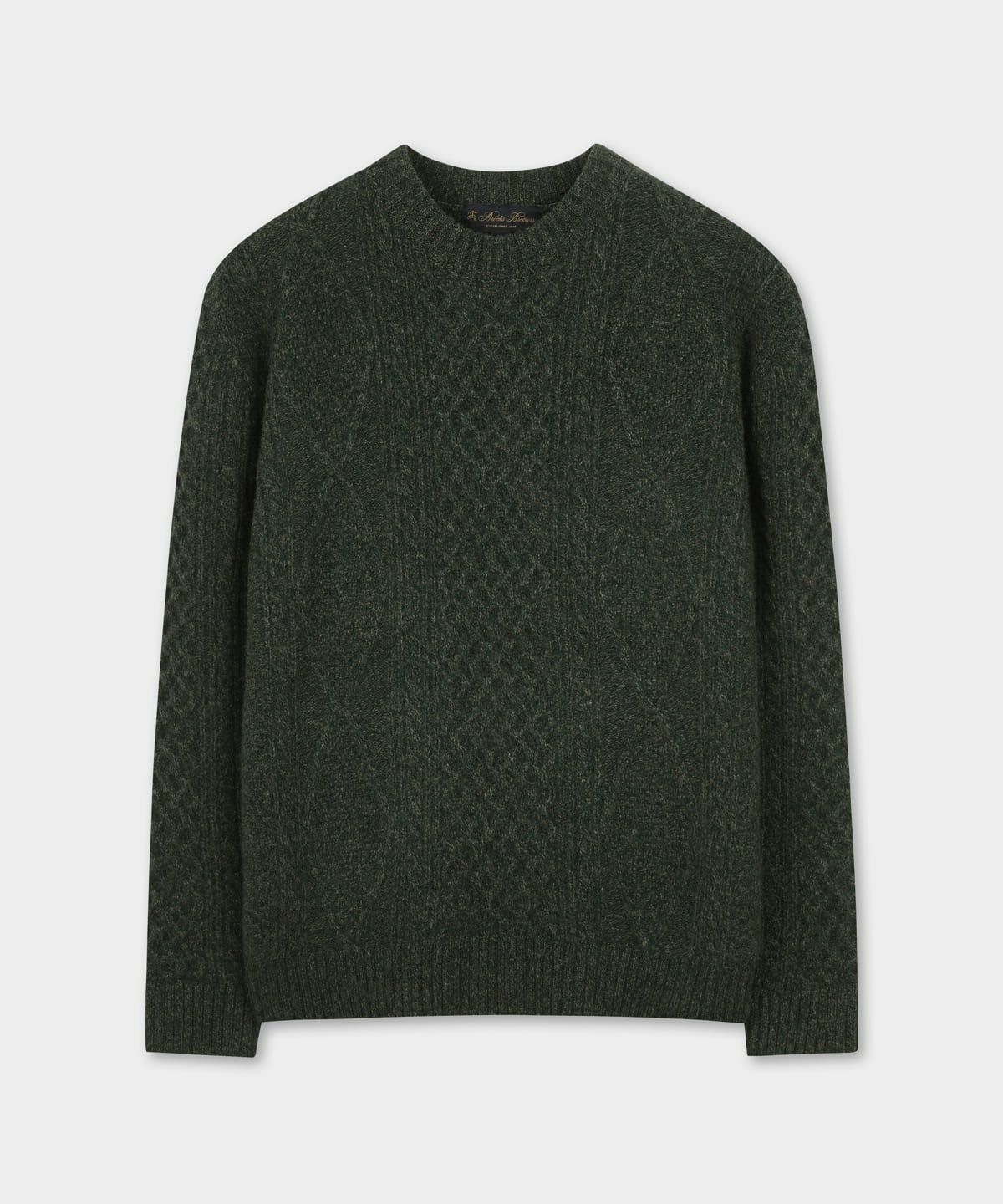 브룩스 브라더스(BROOKS BROTHERS) [Heritage] 케이블 아란 스웨터 (그린) (BBWRMHF408)