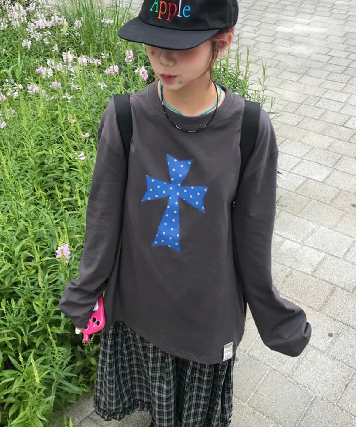 그레이버(GRAVER) [UNISEX]DOT CROSS 롱슬리브 티셔츠_3color