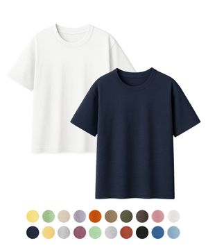 에센셜 코튼 크루넥 루즈핏 티셔츠 20 Color