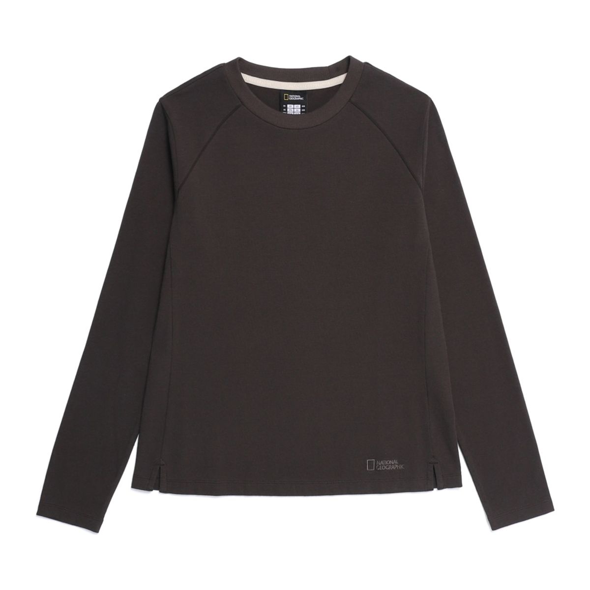 내셔널지오그래픽(NATIONALGEOGRAPHIC) N253WTS010 여성 이너 티셔츠 BLACK BROWN