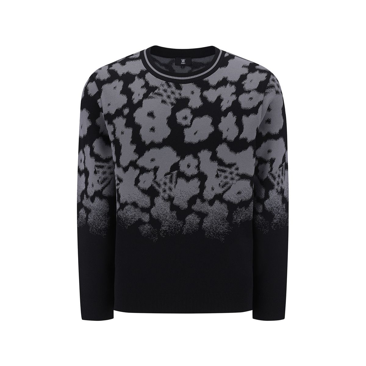 어뉴골프(ANEW GOLF) MEN FA FLOWER PATTERN SWEATER_BK