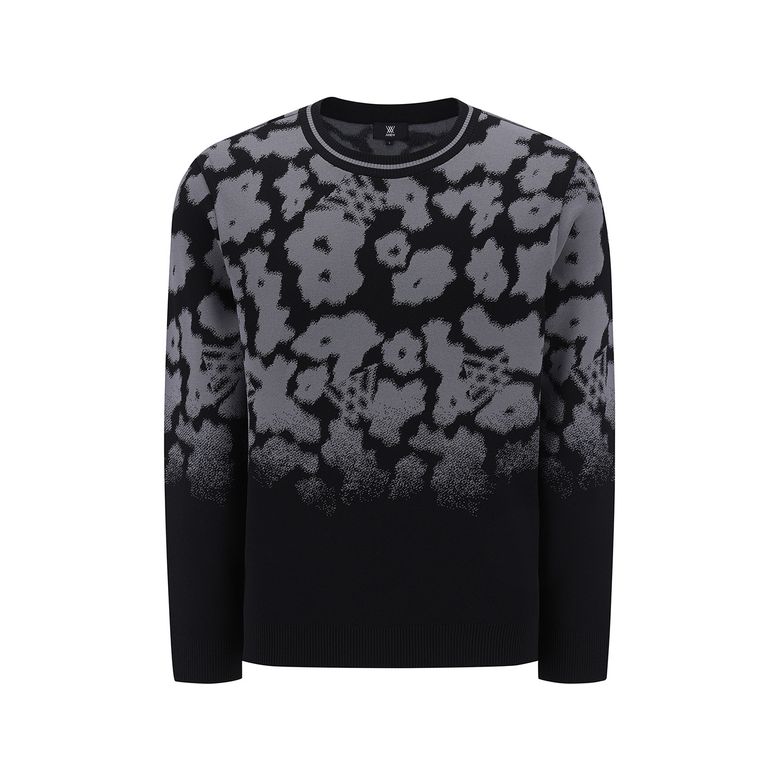 MEN FA FLOWER PATTERN SWEATER_BK
