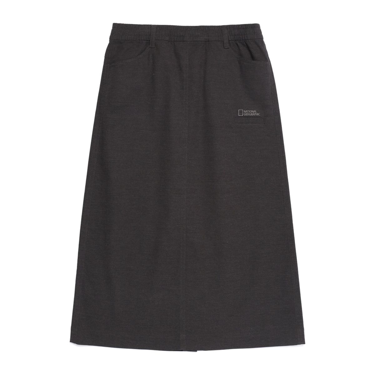내셔널지오그래픽(NATIONALGEOGRAPHIC) N253WSK910 여성 데님라이크 롱 스커트 BLACK BROWN