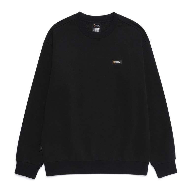 N253USW901 라르가 헤비웨이트 세미오버핏 맨투맨 BLACK