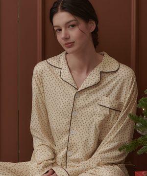 시나몬뮤즈 피치 플러프 긴팔 잠옷 세트