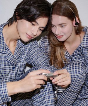 [2SET] 아든 피치 플러프 긴팔 잠옷 세트