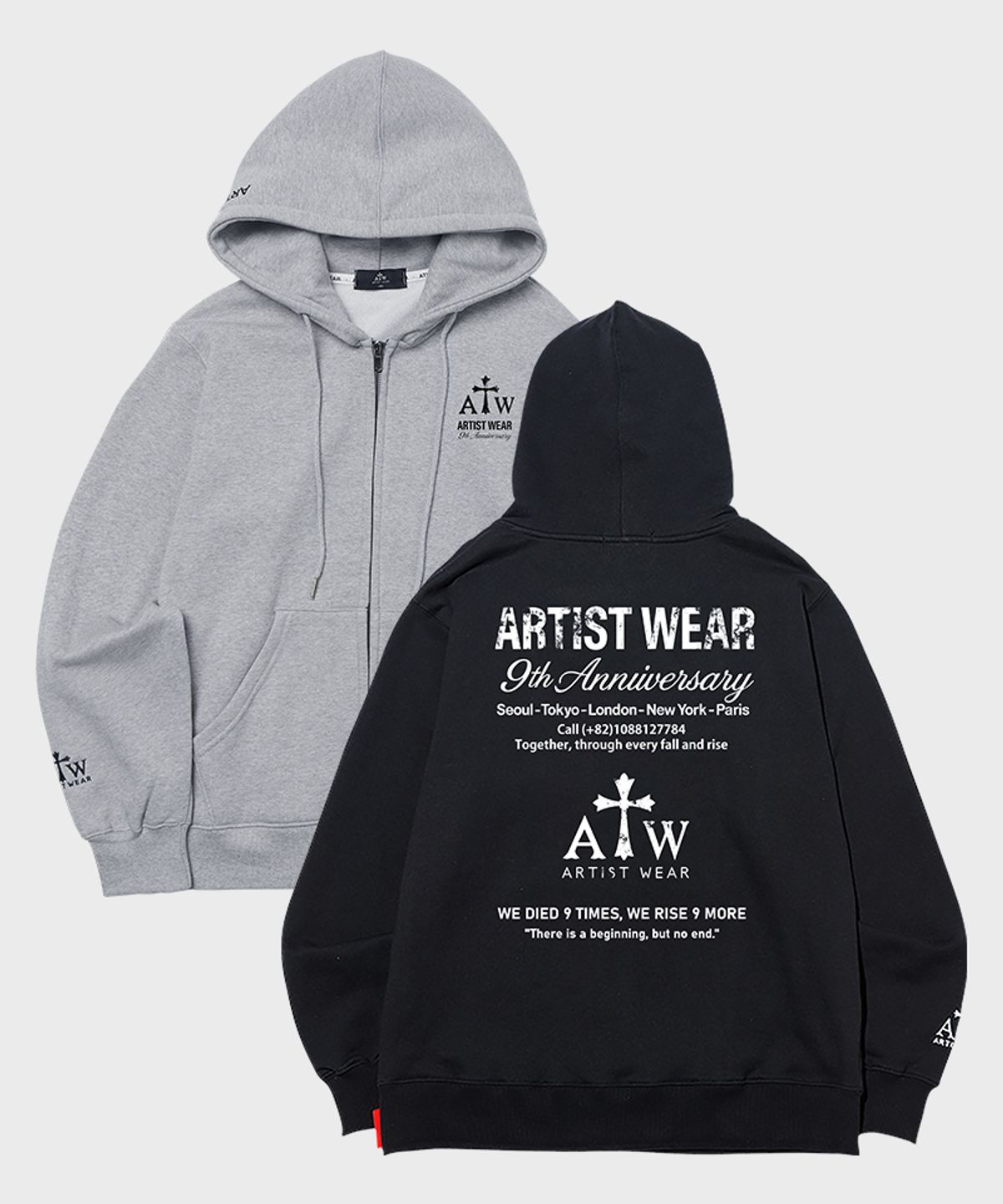 아티스트웨어(ARTISTWEAR) [ATW] 라이즈나인 후드집업