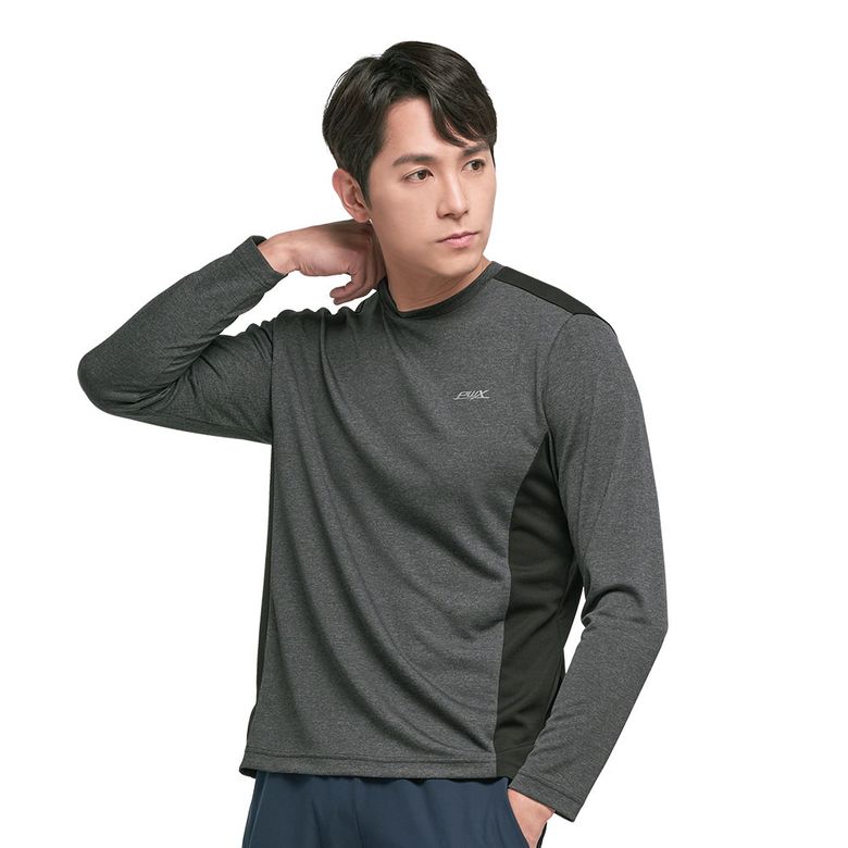 PWX Q122-3501-03 남성용 메쉬 라운드긴팔티셔츠