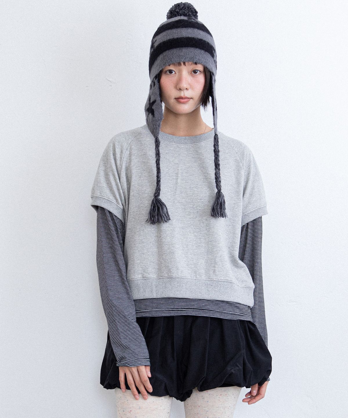 이스트쿤스트(ISTKUNST) LAYERD RAGLAN ST L/S TEE_GREY(IK2FFFT553A)