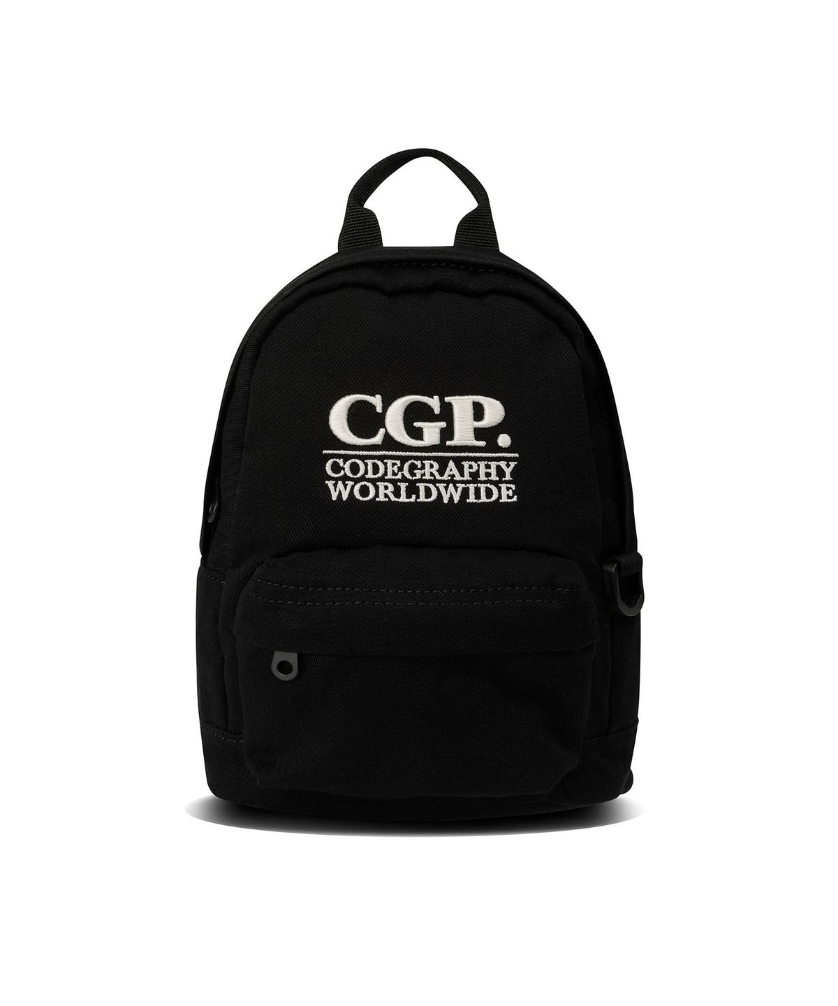 코드그라피(CGP) 스퀘어 로고 미니 슬링백팩_블랙