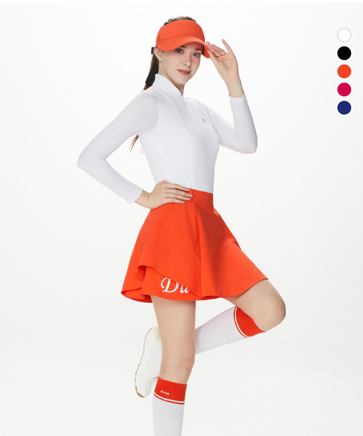 듀빅(DUVIK) 여성 냉감 더블 플레어 뒷밴딩 큐롯 DF2WCU433