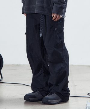 DEV:7 NYLON CARGO PANTS_BLACK