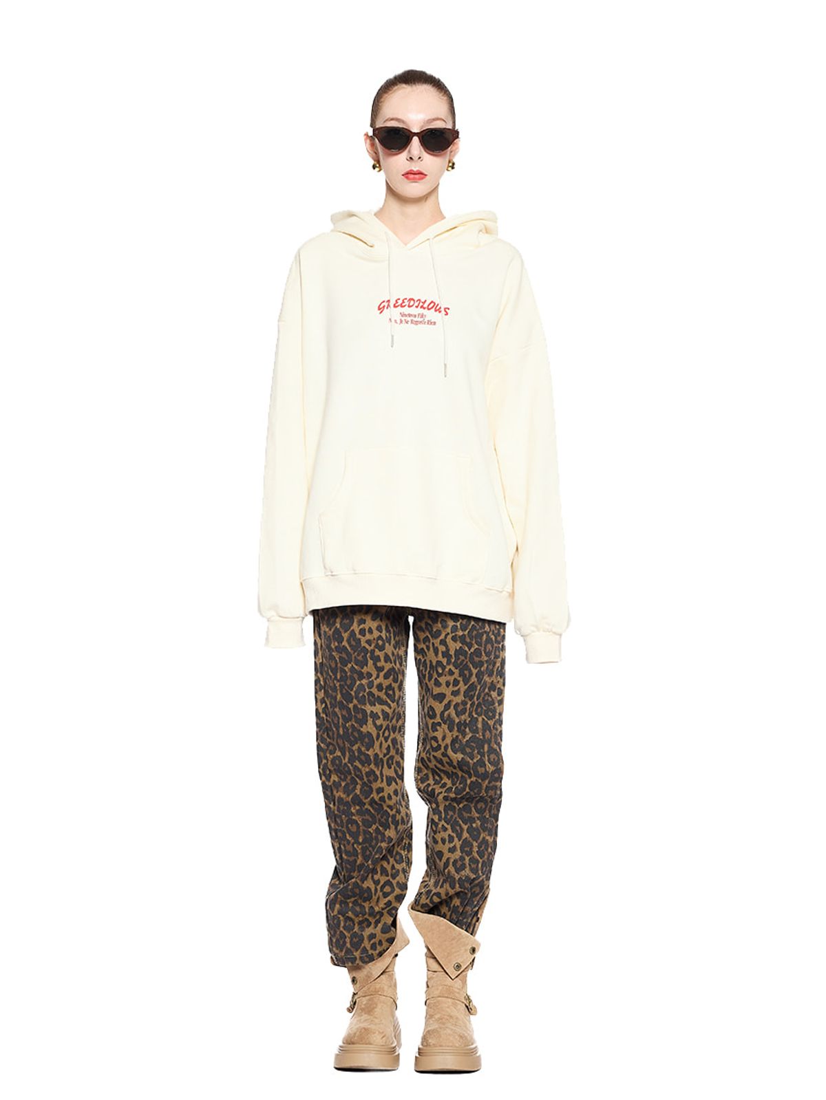 그리디어스(GREEDILOUS) Leopard Print Demin Pants 01