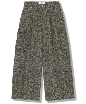 (W) 더블 포켓 레오파드 팬츠