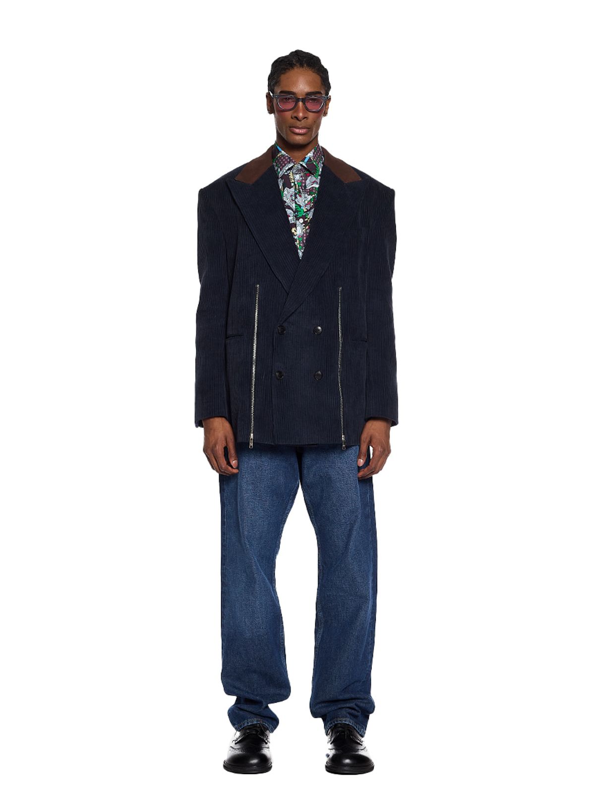 그리디어스(GREEDILOUS) Corduroy Two Side Zipper Jacket