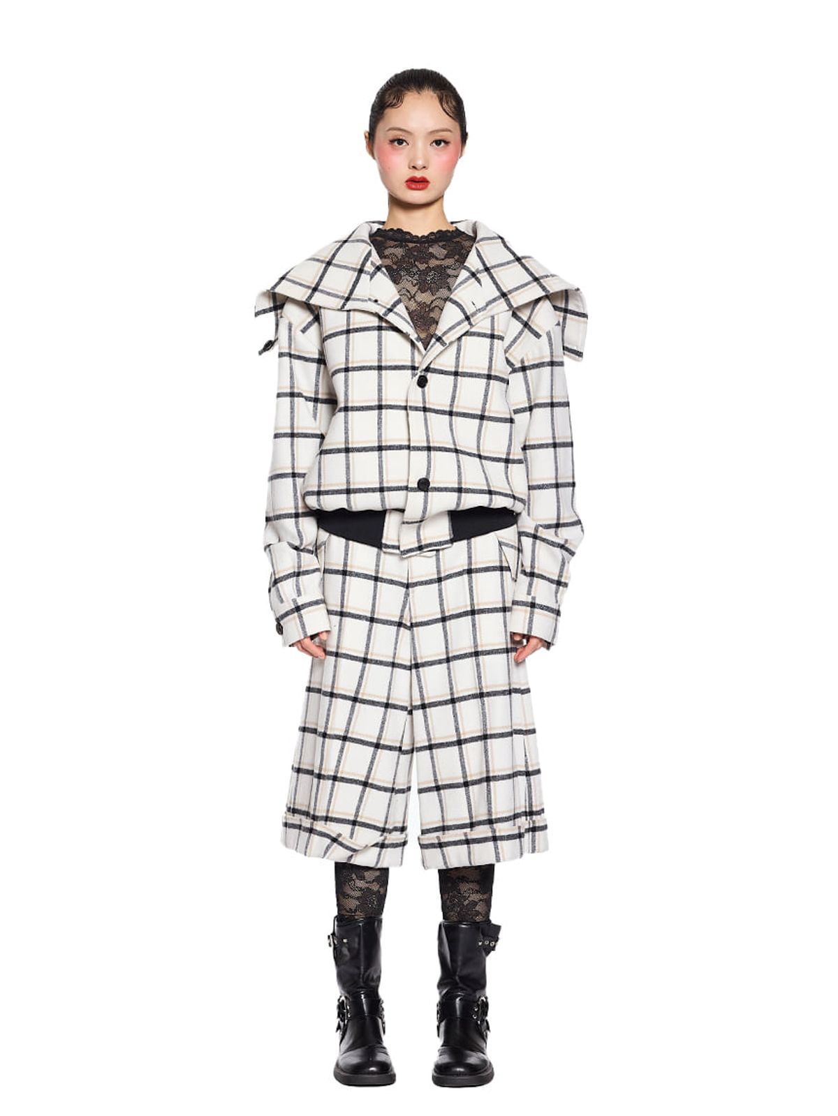 그리디어스(GREEDILOUS) Square Oversize Collar Bomber Jacket