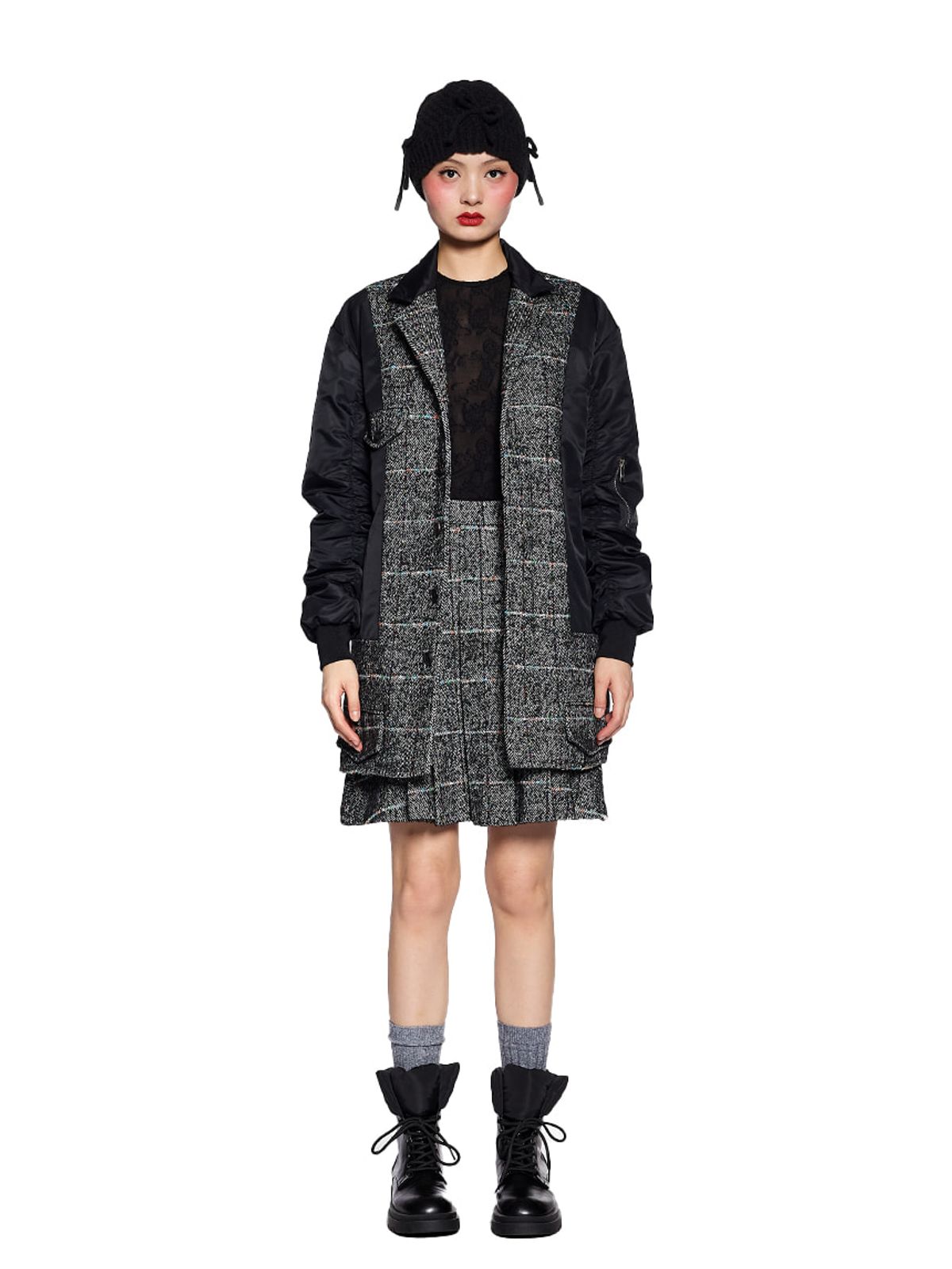 그리디어스(GREEDILOUS) Tweed Combi Jacket
