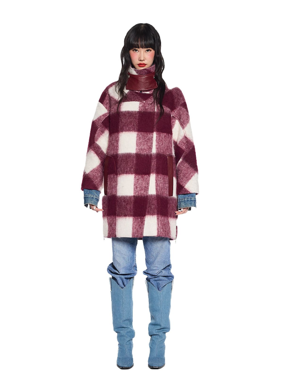 그리디어스(GREEDILOUS) Oversize Checked Wool Coat