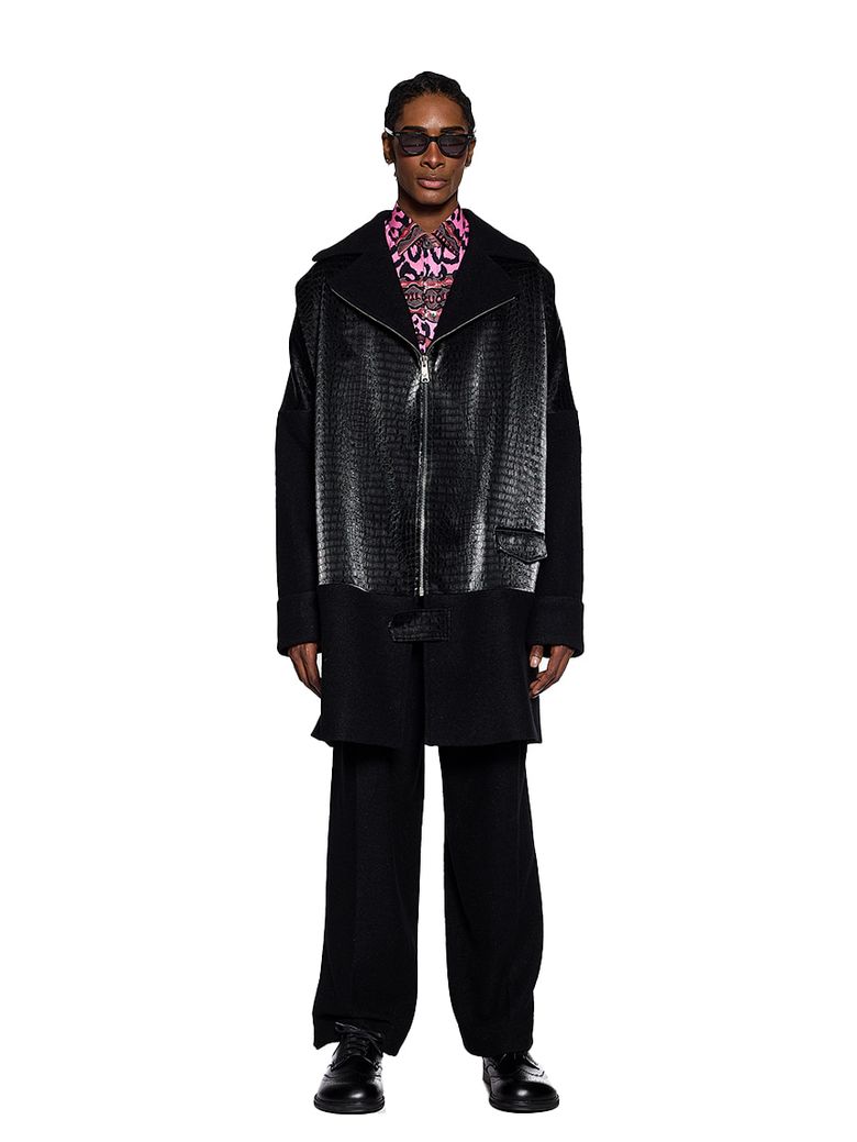 Faux-Leather Coat