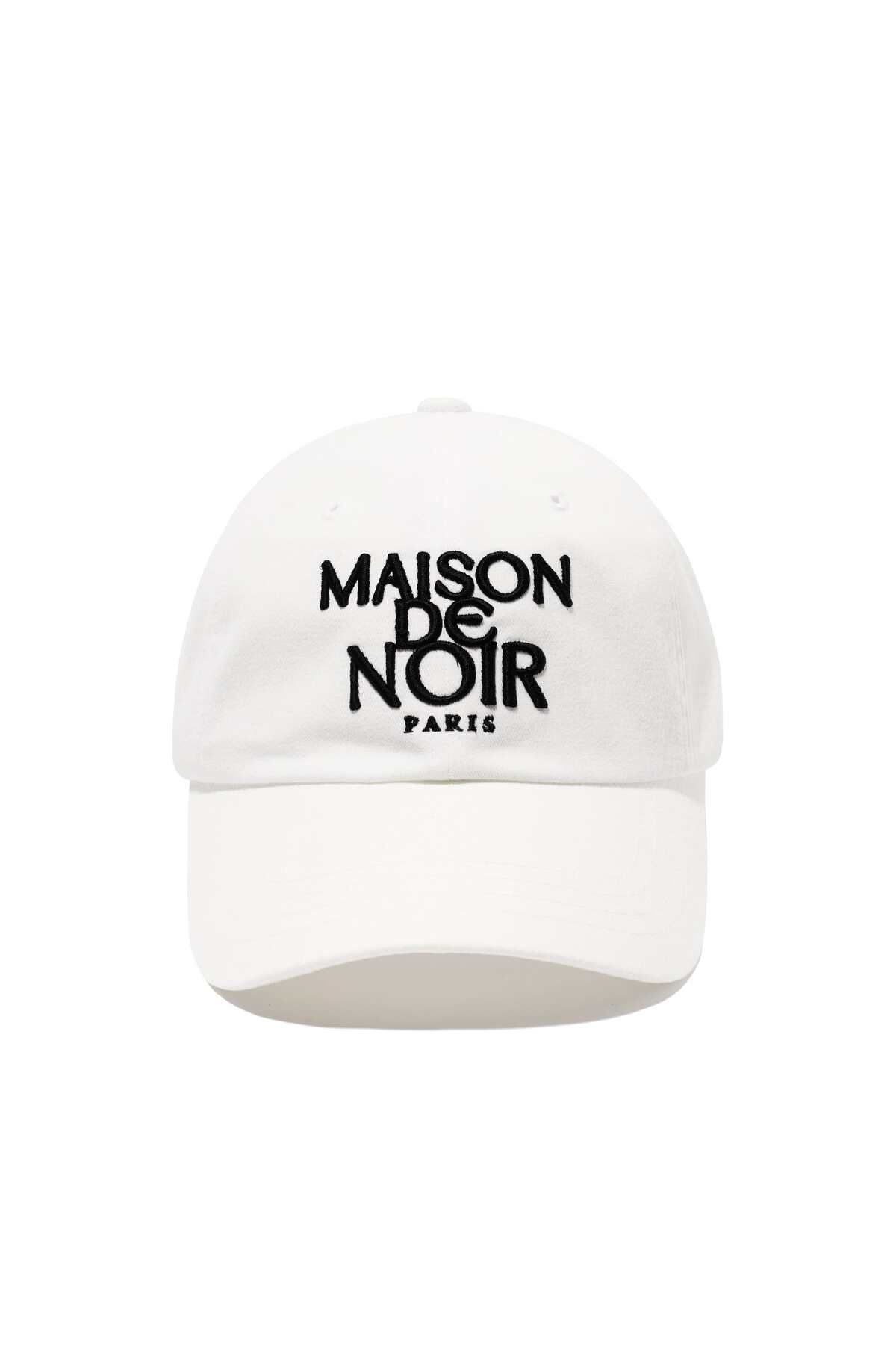 메종 드 누아(MAISON DE NOIR) GRAVER LOGO CAP WHITE