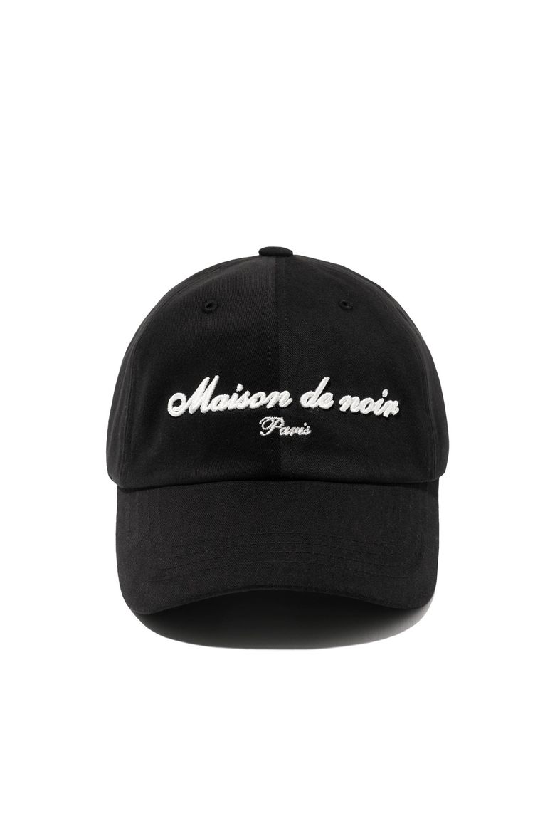 CURSIVE LOGO CAP BLACK