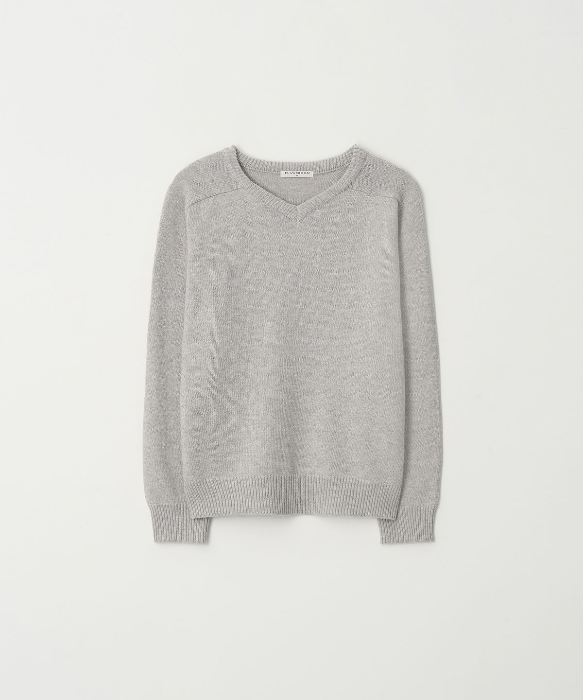 플로즈룸(FLAWSROOM) Fine Wool V Neck Knit GREY