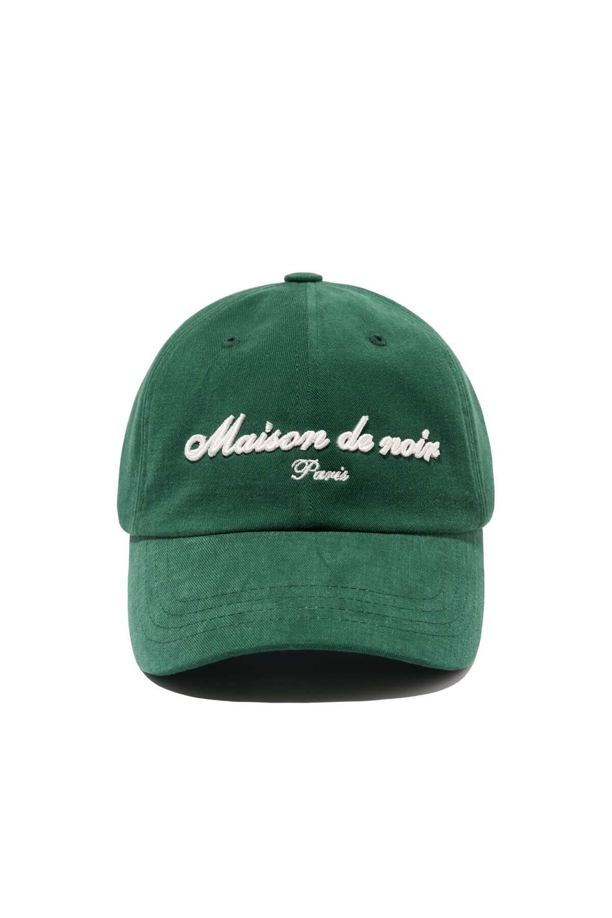 메종 드 누아(MAISON DE NOIR) CURSIVE LOGO CAP GREEN