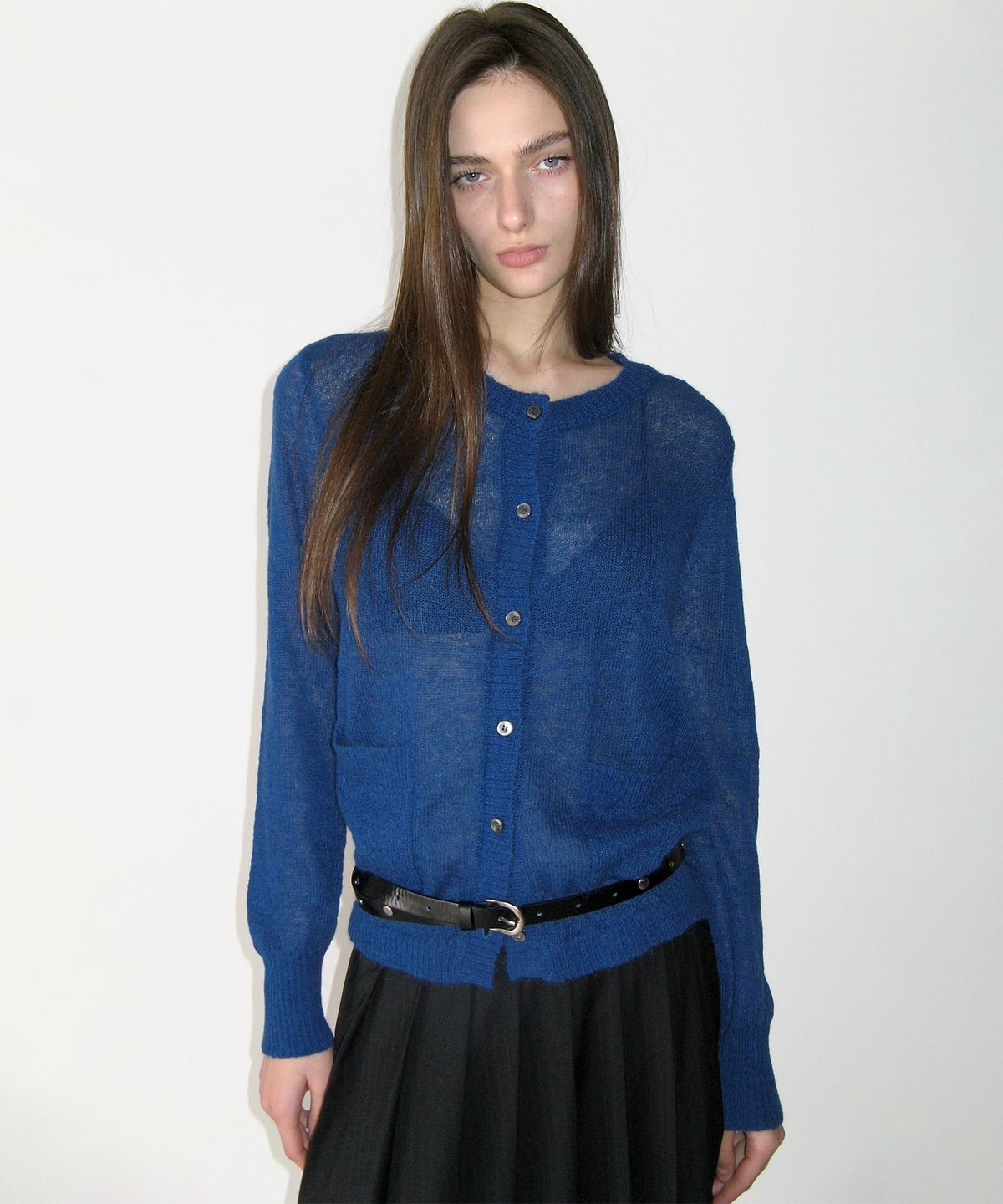 썬번프로젝트(SUNBURNPROJECT) Mohair Sheer Cardigan, BLUE