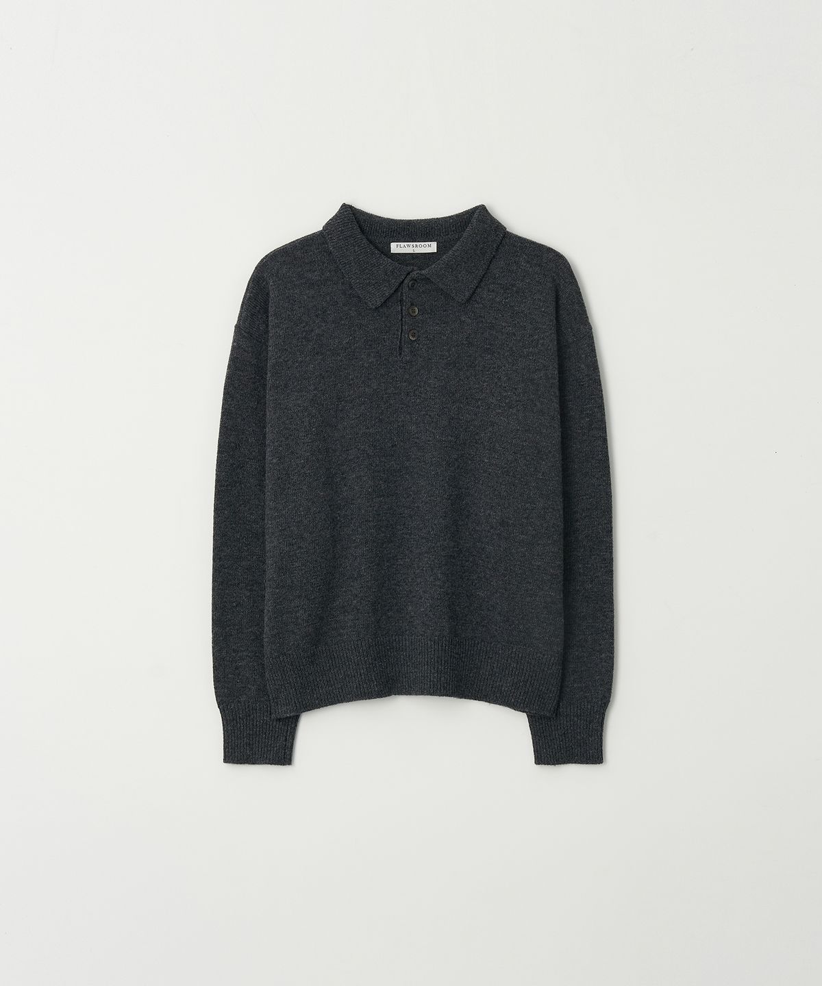 플로즈룸(FLAWSROOM) Misty Collar Knit CHARCOAL