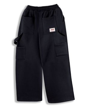 핀턱 카펜터 와이드 스웨트 팬츠 블랙 YLP-601