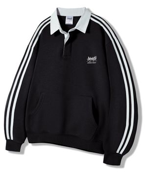 OG 럭비 카라 맨투맨 블랙 YMT-102