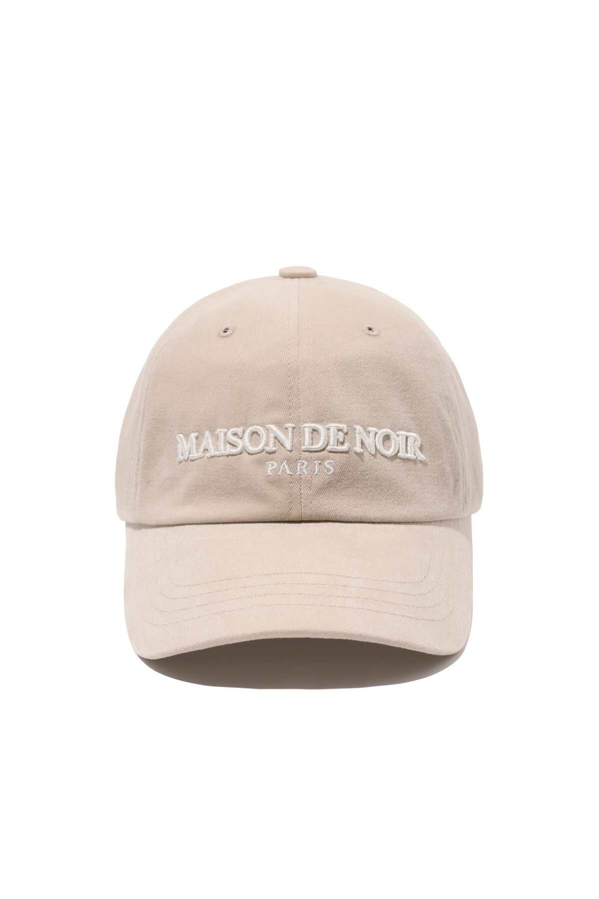 메종 드 누아(MAISON DE NOIR) LIGNÉE LOGO CAP BEIGE