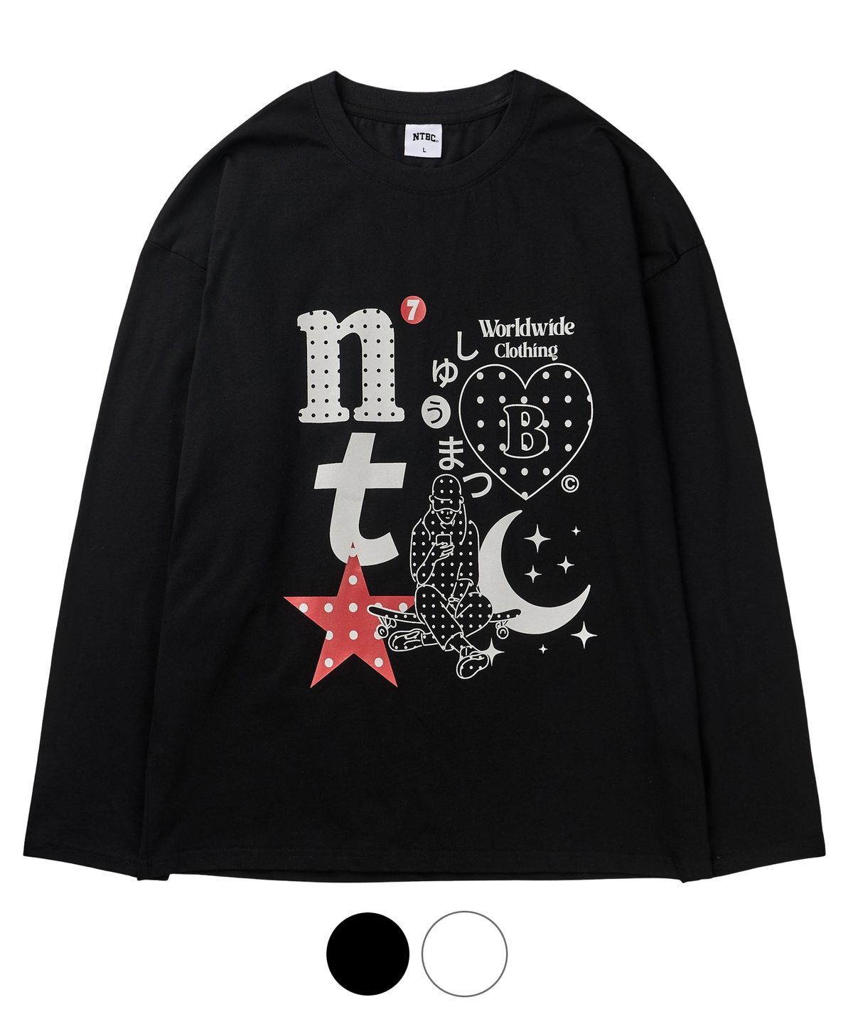 엔티비씨(NTBC) 슈마츠 도트 롱 슬리브 티셔츠 (2COLOR)